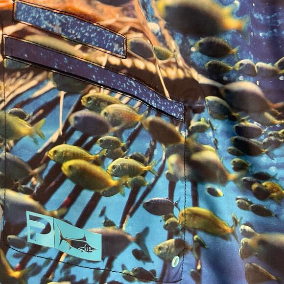 Pelagic 4Tek Men's Boardshorts Ocean Conservatory Project Tony Ludovico Size 38 - Picture 6 of 7